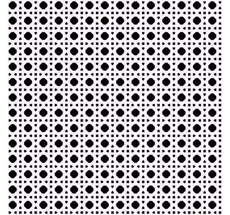 Textured wallpaper black and white caning - TenStickers