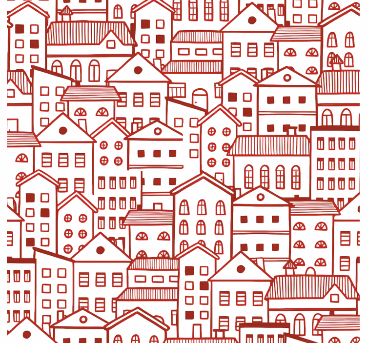 Textured wallpaper with modern city comic effect - TenStickers