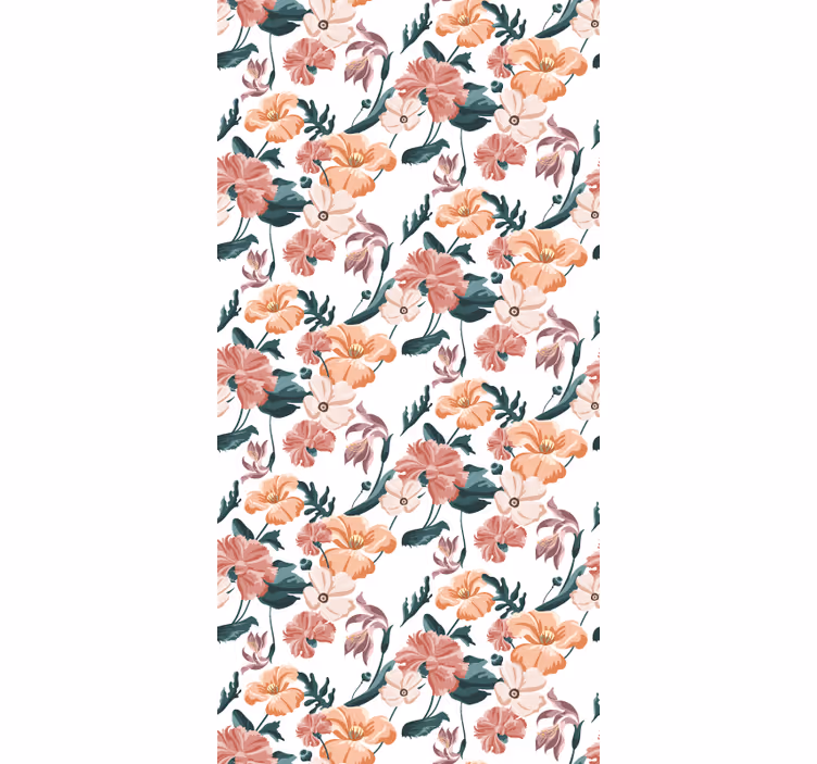 Bedroom wallpaper beautiful pastel floral pattern - TenStickers
