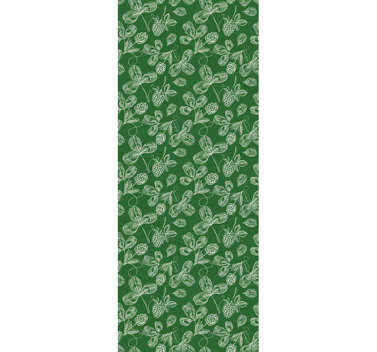 Bedroom wallpaper green magnolia twig pattern - TenStickers