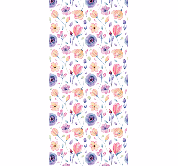 Bedroom wallpaper floral bloom design - TenStickers