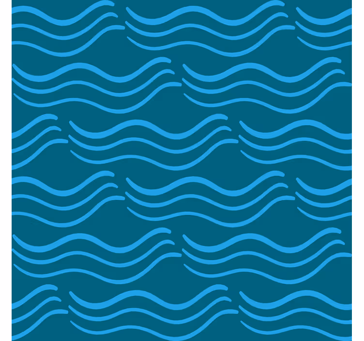 Bedroom wallpaper in flowing aqua patterns - TenStickers