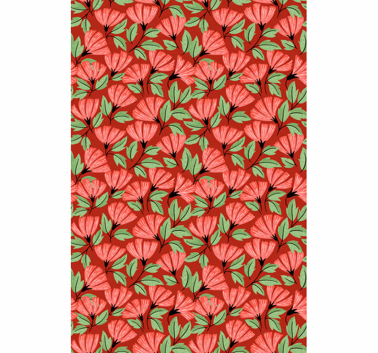 Bedroom wallpaper floral graphic design - TenStickers