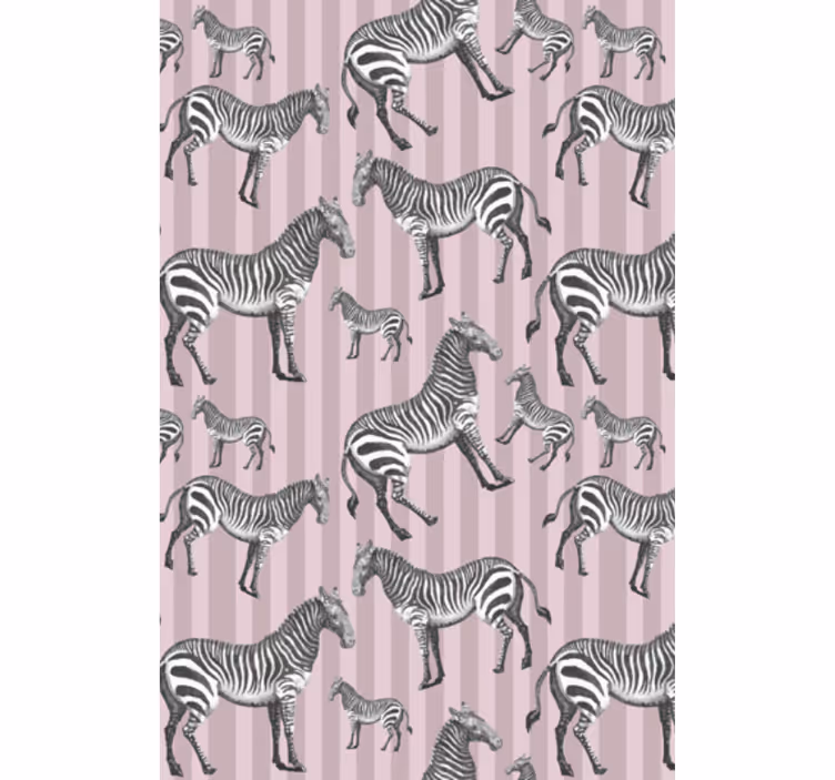 Animal wallpaper vintage zebra illustration pattern - TenStickers