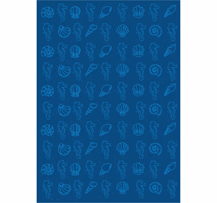 Animal wallpaper with marine motifs illustration - TenStickers