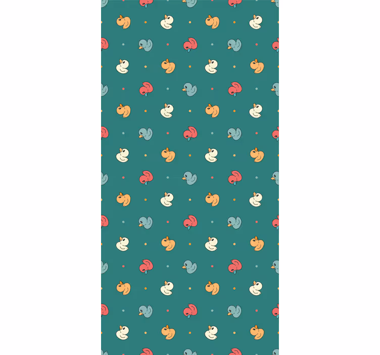 Animal wallpaper multicolor rubber duckies - TenStickers