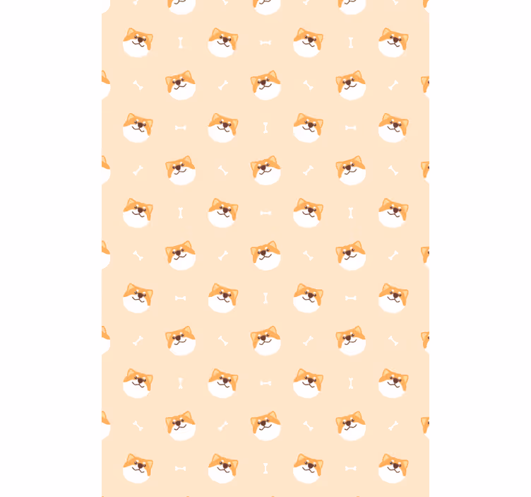 Animal wallpaper cute dog face cartoon - TenStickers