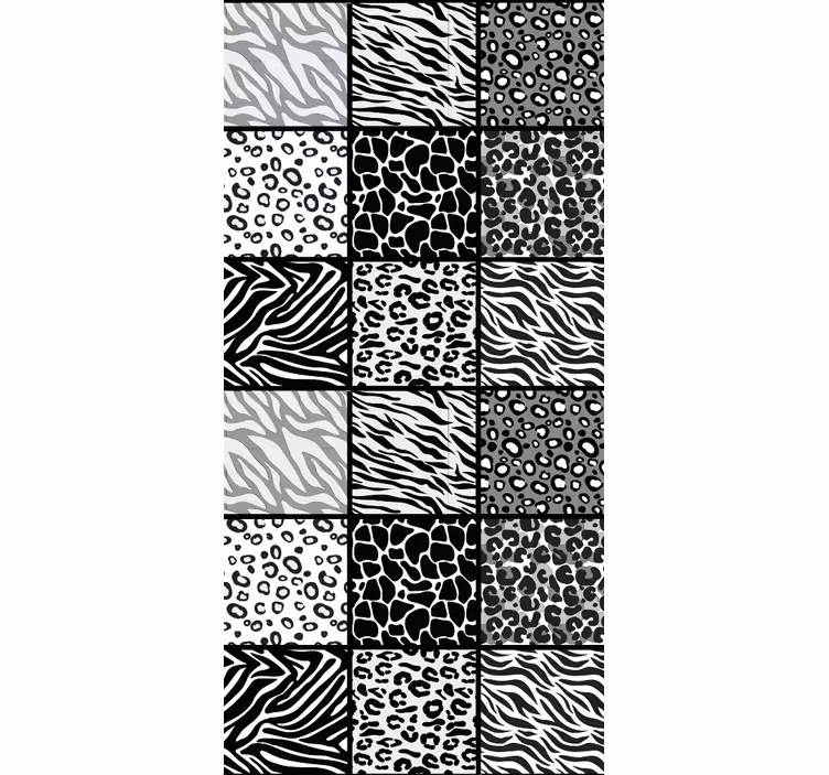 Animal wallpaper with various animal prints - TenStickers