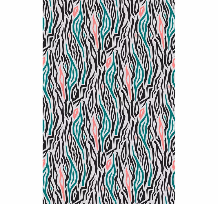 Animal wallpaper blue and pink zebra design - TenStickers