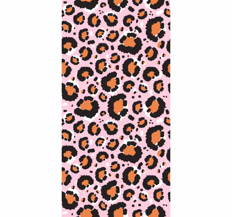 Animal wallpaper with pink leopard design - TenStickers