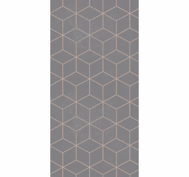 Office wallpaper geometric grey hexagon design - TenStickers