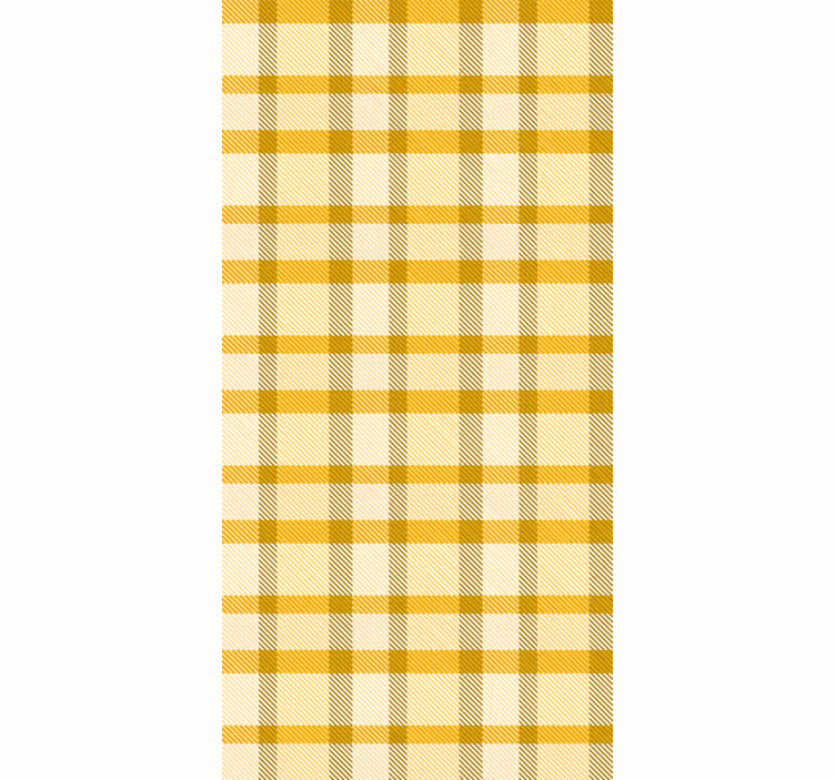 Hallway wallpaper in yellow and white squares - TenStickers
