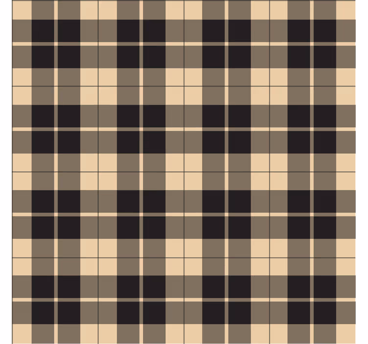 Hallway wallpaper beige patterned squares with black lines - TenStickers