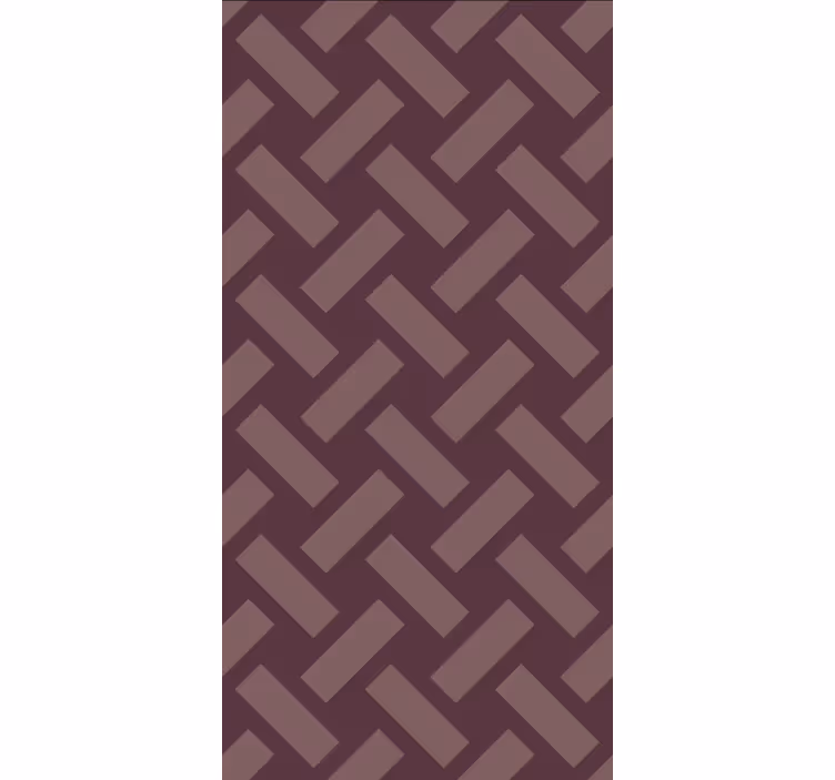 Dining room wallpaper geometric purple square design - TenStickers