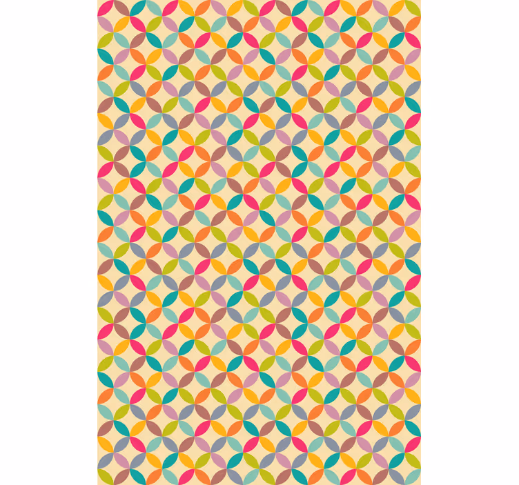 Dining room wallpaper in vibrant geometric design - TenStickers