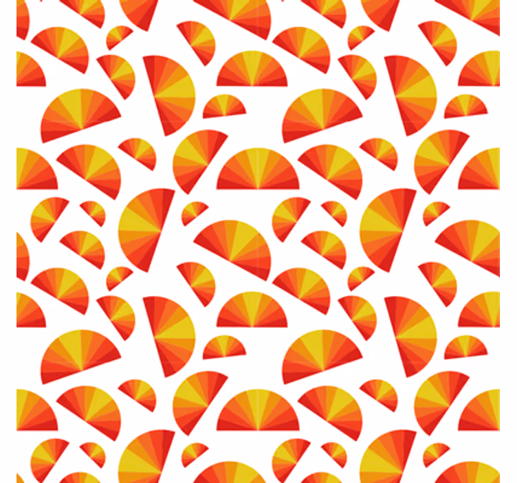 Geometric wallpaper circular motif array - TenStickers