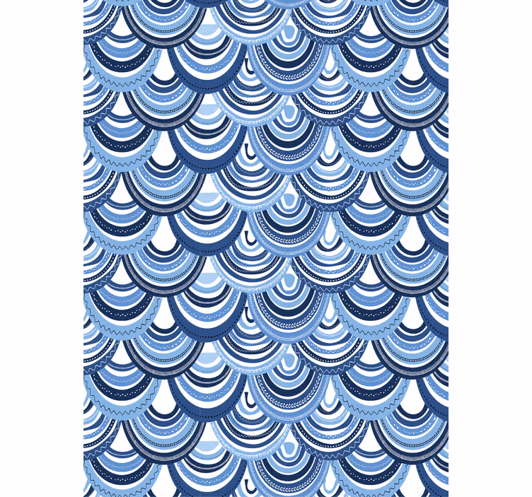 Geometric wallpaper wave design - TenStickers