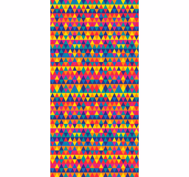 Geometric wallpaper colorful triangles design - TenStickers
