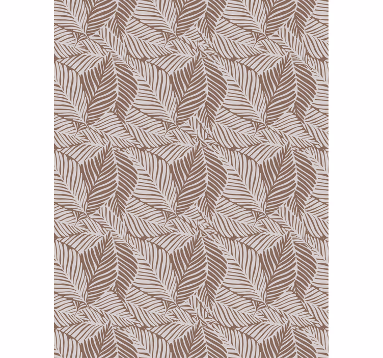 Nature wallpaper terracotta leaves - TenStickers