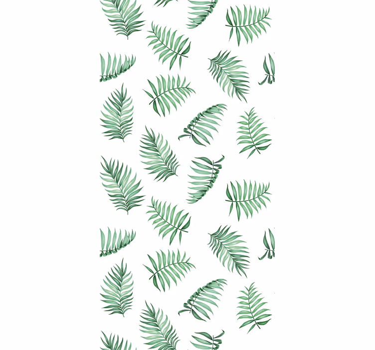 Nature wallpaper green palm leaves - TenStickers
