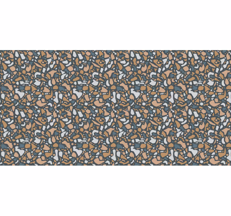 Textured wallpaper in brown and blue terrazzo - TenStickers