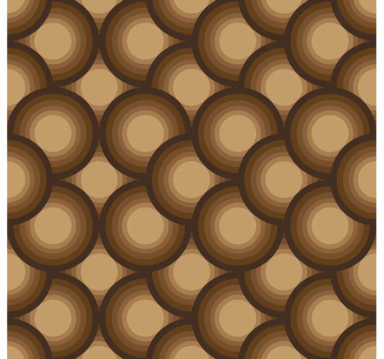 Vintage wallpaper brown suns - TenStickers