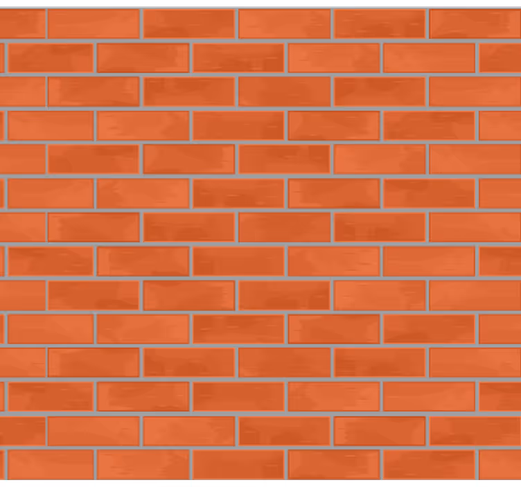 Stone wallpaper with red brick design - TenStickers