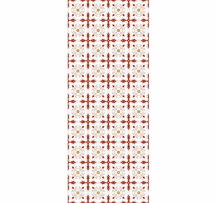 Red shaped tiles tile wallpaper - TenStickers