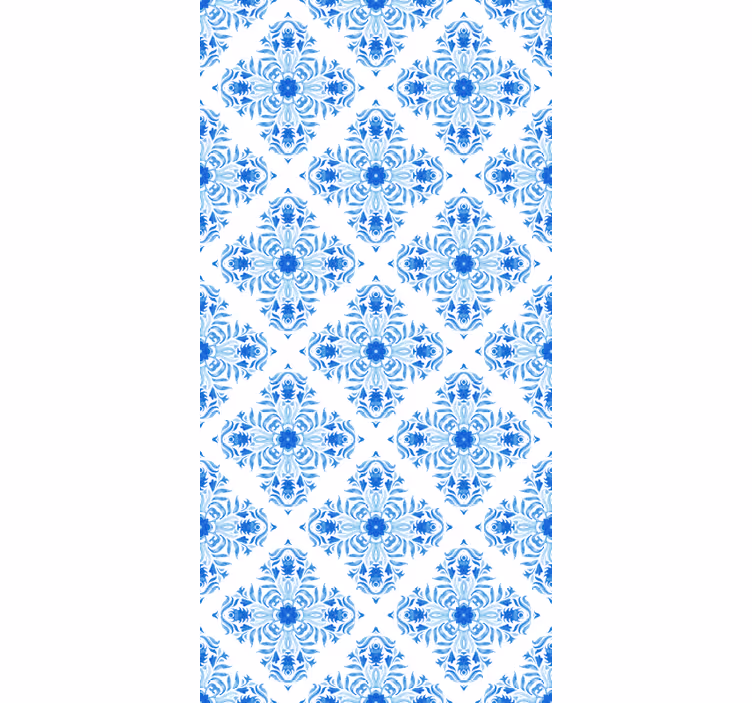 Tile wallpaper fontaine blue tile design - TenStickers