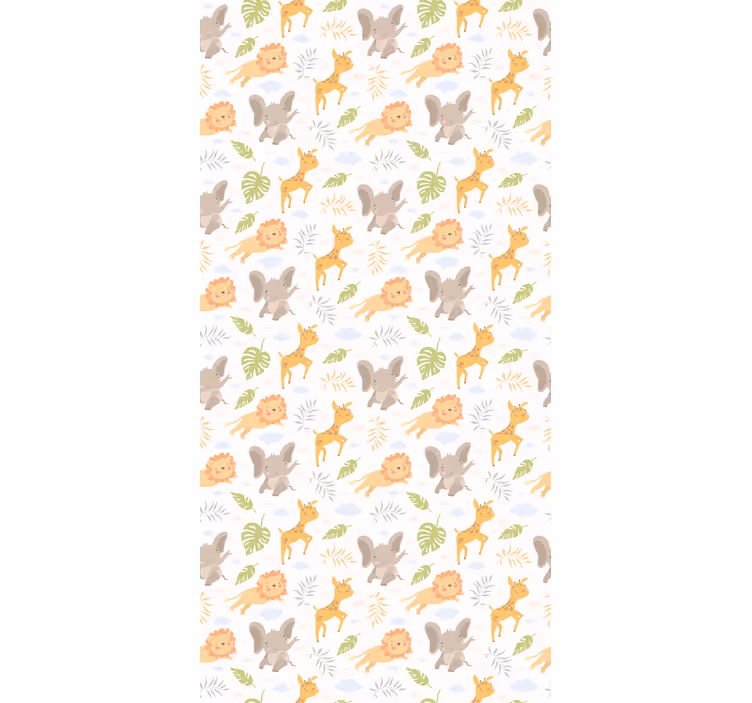 Kids wallpaper nordic minimalist safari design - TenStickers