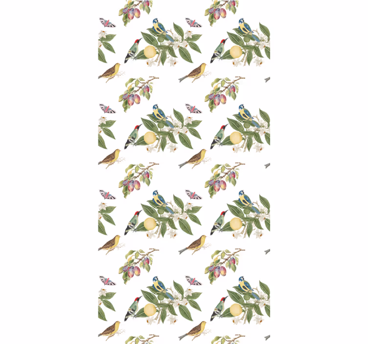 Kids wallpaper fruit bandits in nature - TenStickers