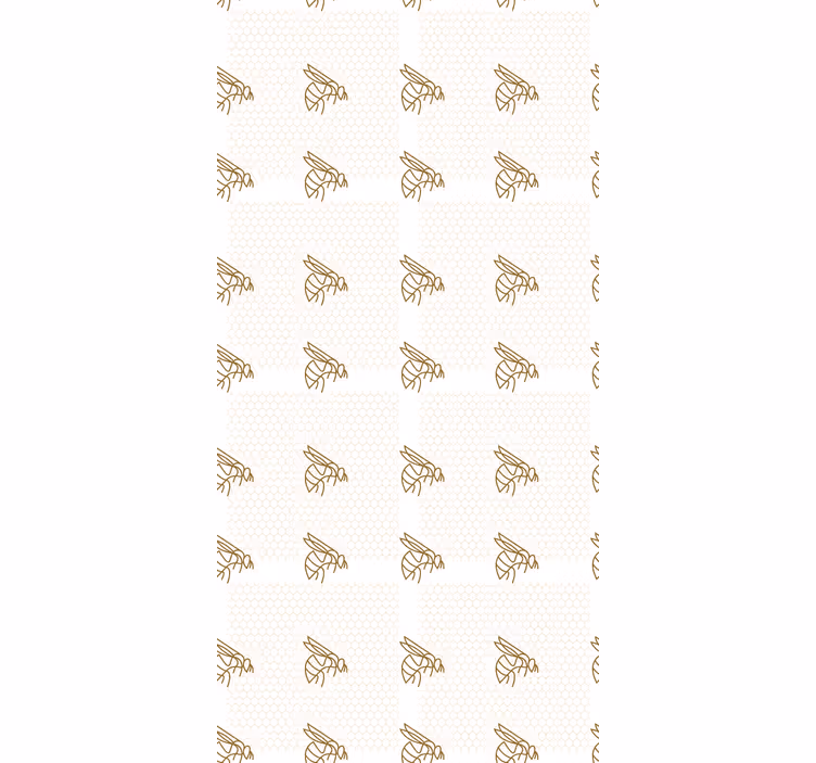 Kids wallpaper with elegant bee illustration - TenStickers