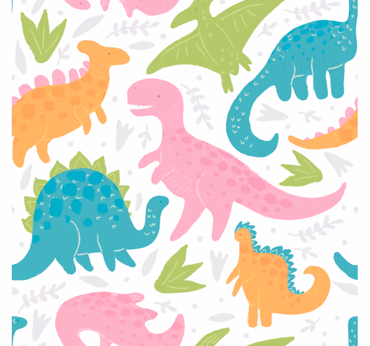 Kids wallpaper in soft pastel colors - TenStickers