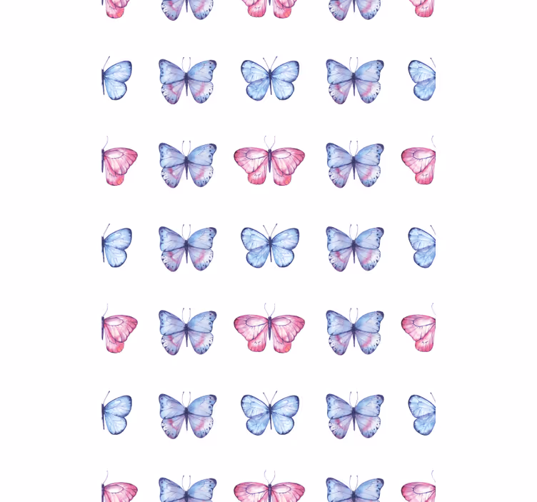 Kids wallpaper blue and pink wings design - TenStickers