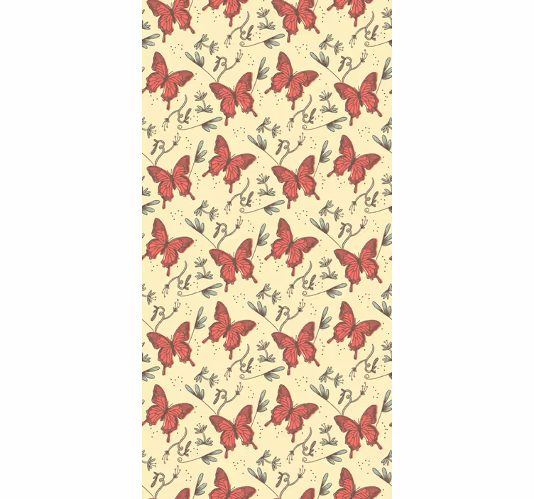 Vintage butterfly wallpaper - TenStickers