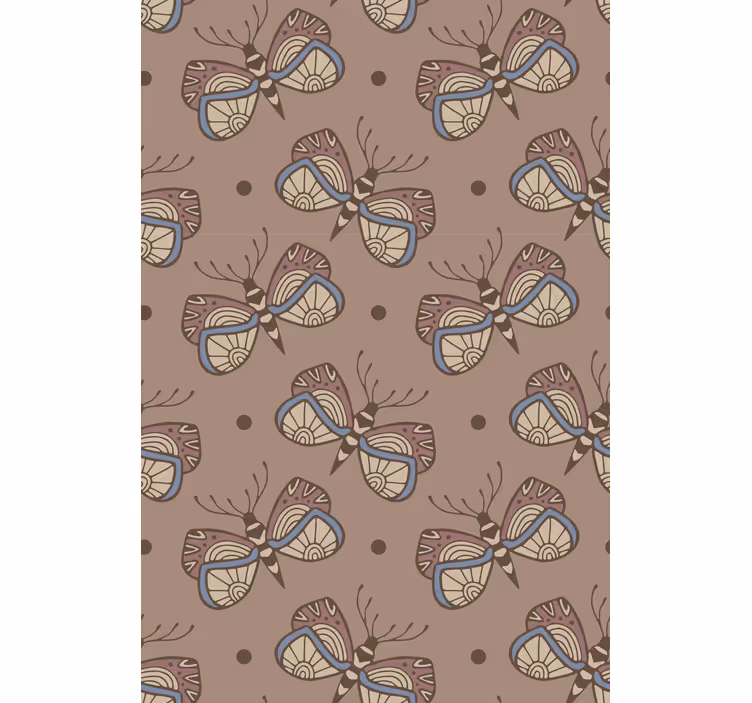 Butterfly wallpaper inspirational vintage design - TenStickers