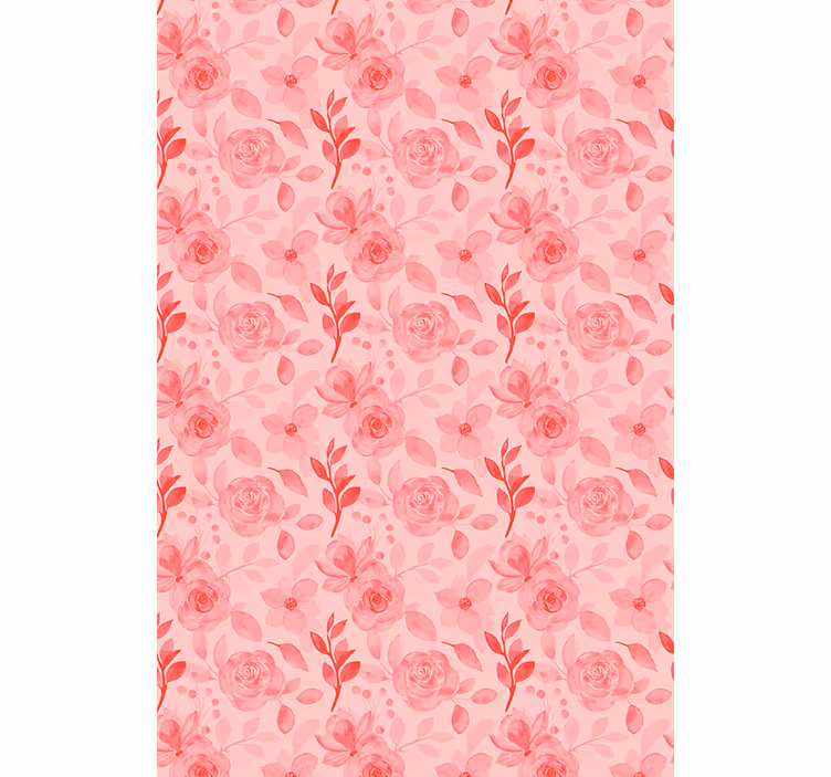 Hallway wallpaper romantic rose design - TenStickers