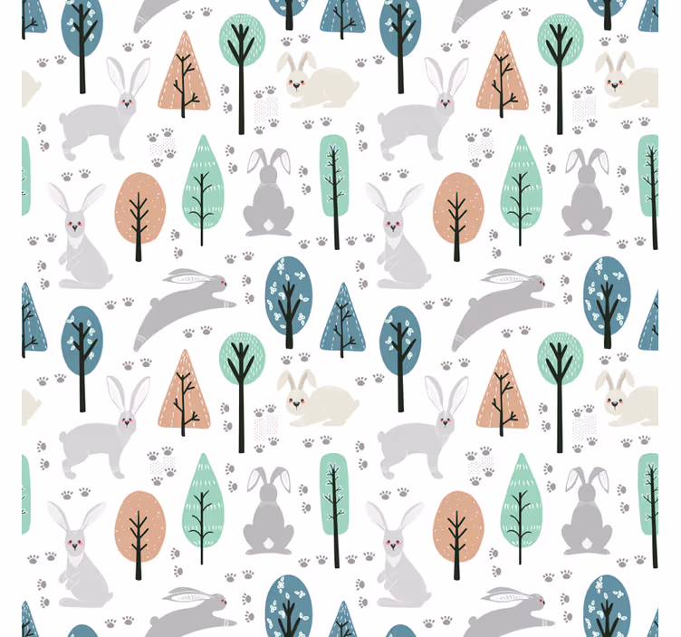 Skandinavian wallpaper nordic forest wildlife - TenStickers