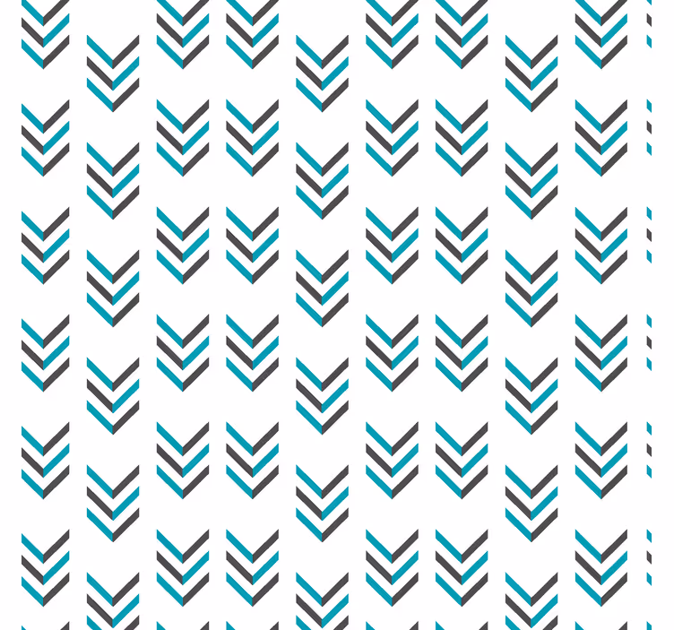 Skandinavian wallpaper in blue arrows - TenStickers
