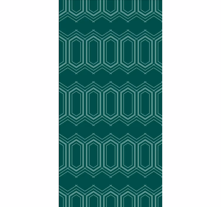 Textured wallpaper green geometric design - TenStickers