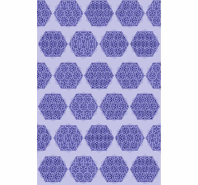Textured wallpaper intricate purple hexagons - TenStickers