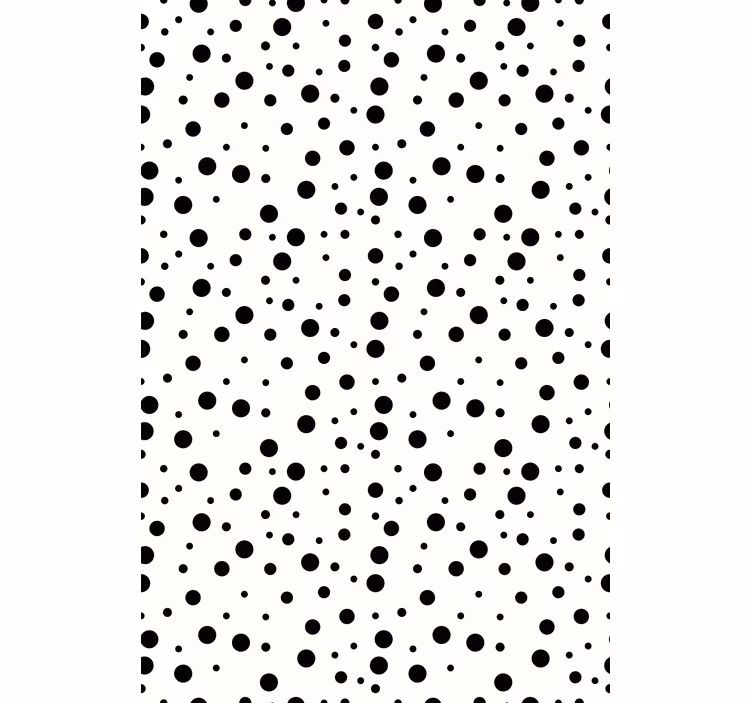 Textured wallpaper with black polka dots - TenStickers