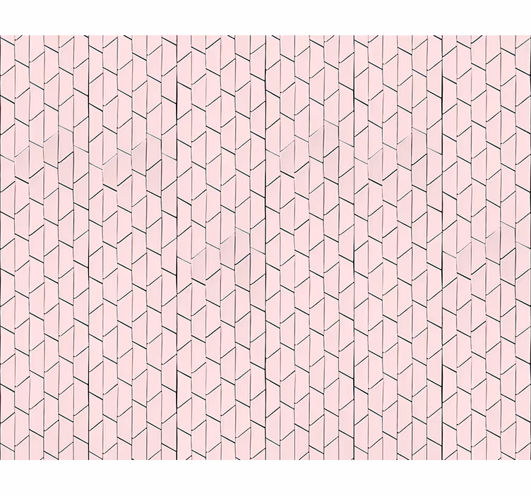 Textured wallpaper in pink geometric pattern - TenStickers