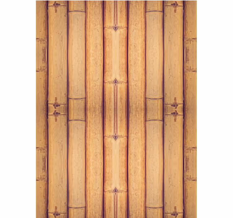 Living room wallpaper with bamboo wood texture effect - TenStickers