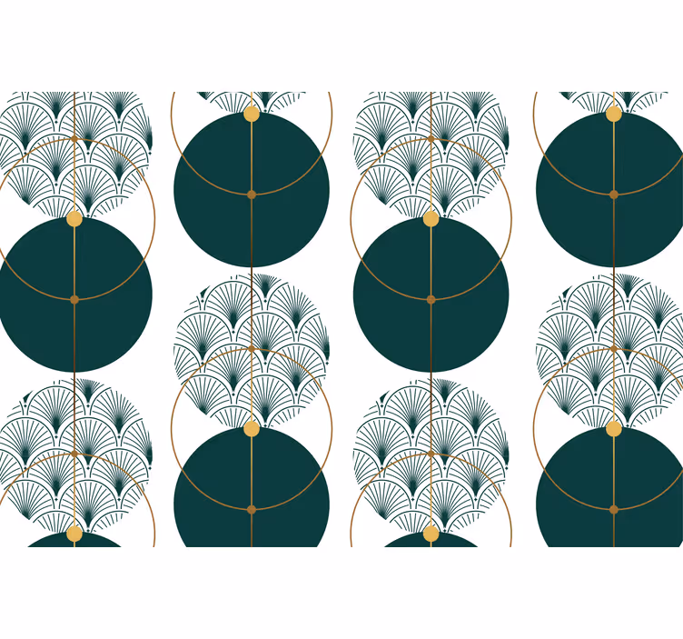 Geometric wallpaper glamour style geometric art - TenStickers