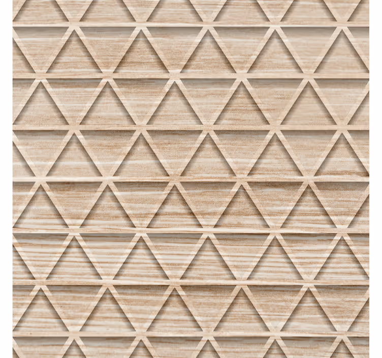 Geometric wallpaper with elevated triangle patterns - TenStickers