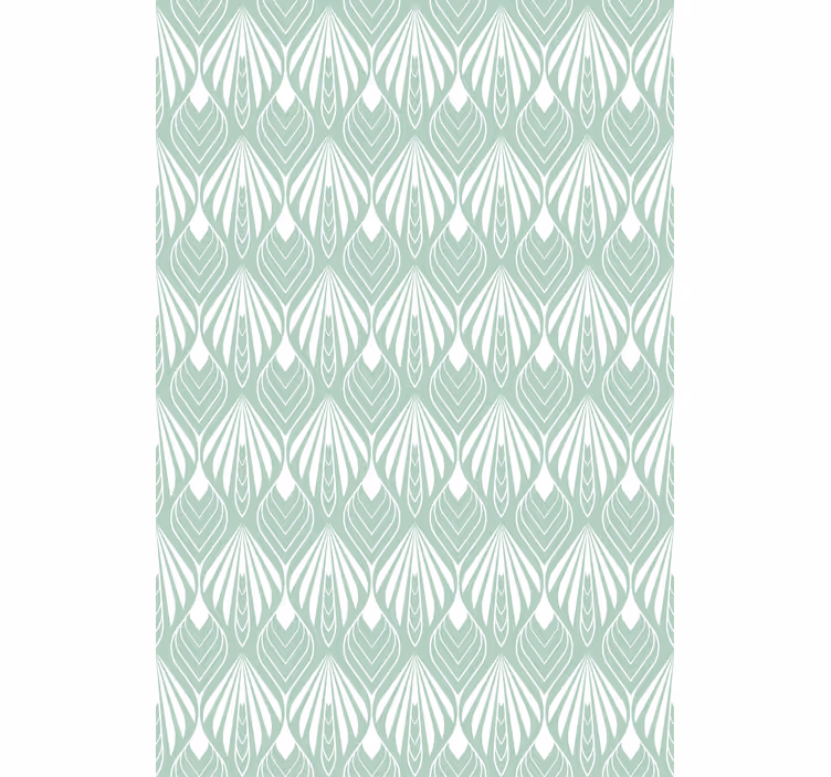 Office wallpaper pastel green leaves pattern - TenStickers