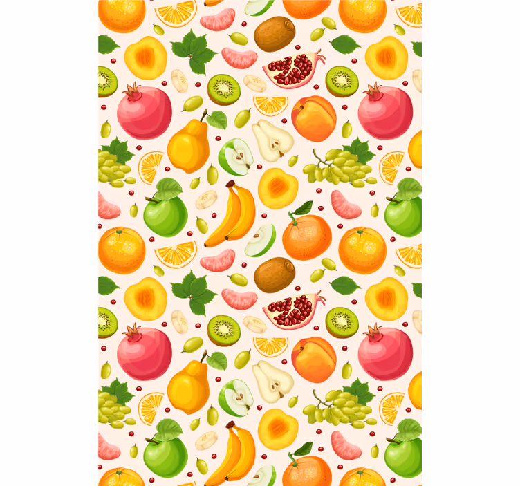 Colorful fruit medley kitchen wallpaper - TenStickers
