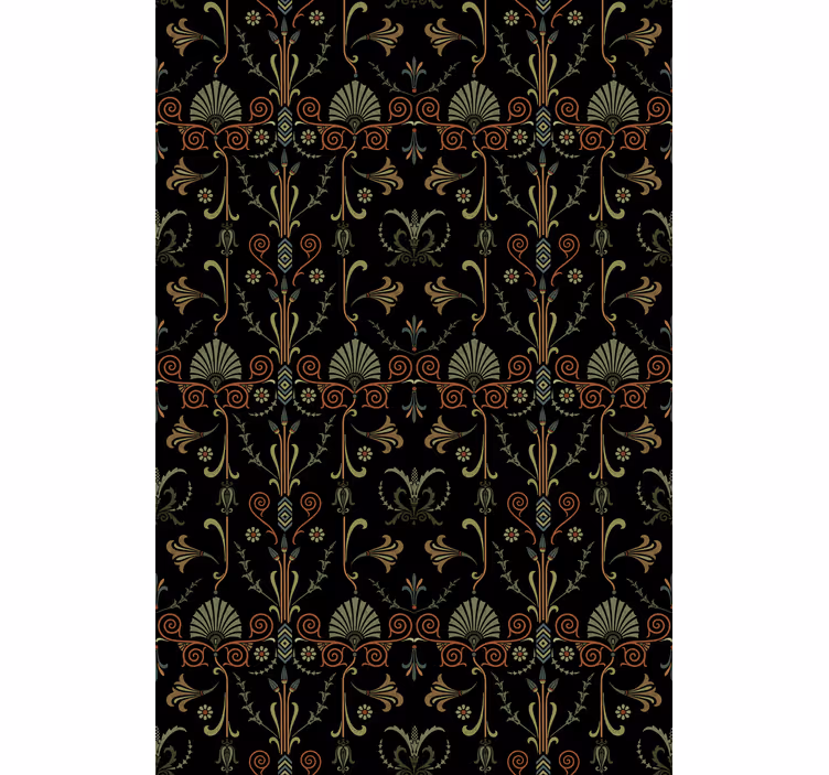 Kitchen wallpaper with elegant leaf designs - TenStickers