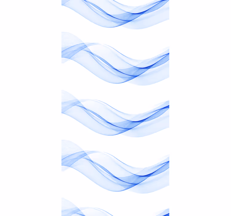 Modern wallpaper in abstract blue wave design - TenStickers